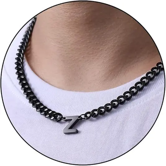Z letter necklace (black)