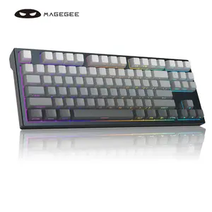 Captain87 Wired Mechanical Keyboard, 75% Wired Hall Effect Mechanical Gaming Keyboard with Adjustable Actuation, Gasket Hot Swappable RGB Creamy Keyboard, Backlit Keyboard