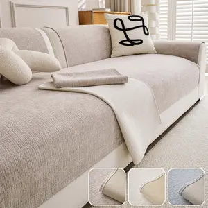 Pet-Friendly Sofa Cover, Minimalist Couch Protector, Non-Slip Furniture Seat Pad, Machine Washable Fabric, Multi-Color Available for Sectional, Loveseat & 2/3/4 Seater Sofa, Dustproof Sofa Cover.