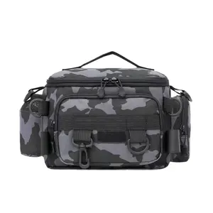 Luya bag plug rod outdoor multi-function large capacity fanny pack fishing rod bag fishing gear storage bag