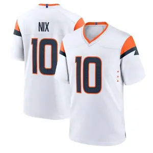 Football Jersey #10 White, Balck, Orange - Football Jersey - Sports Apparel for Fans.