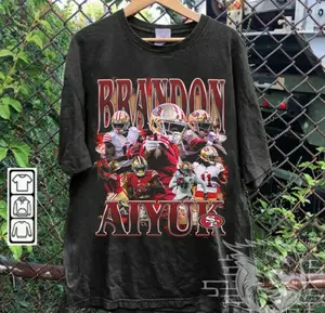 Vintage Brandon Aiyuk Football Shirt, Vintage 90s Bootleg Style T-Shirt, Football Shirt, Gift For Women and Men, Unisex Tee