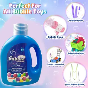 43 Oz Bubble Solution Refills (Close To 1L/ Up To 2.5 Gallon), Concentrated Solution For Bubble Machine, Wands, Blower, Easter