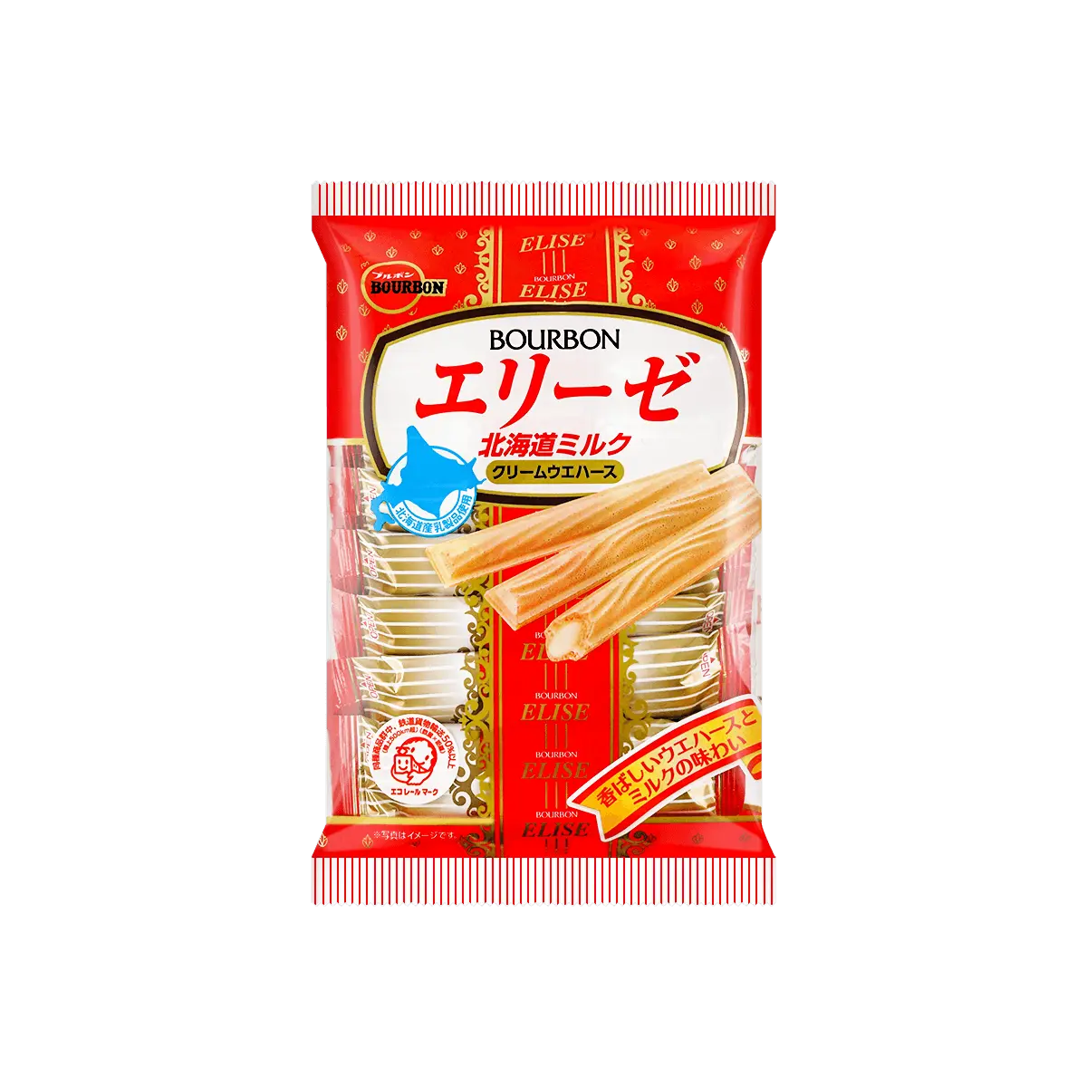 BOURBON Elise Hokkaido Milk Creamy Wafers, 2oz BOURBON Elise Hokkaido Milk Creamy Wafers, 2oz