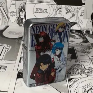 Evangelion Crew Neon Genesis Evangelion Anime-Inspired Universal Lighter Case - Stylish Durable Protective, Lightweight - Lighter Cover