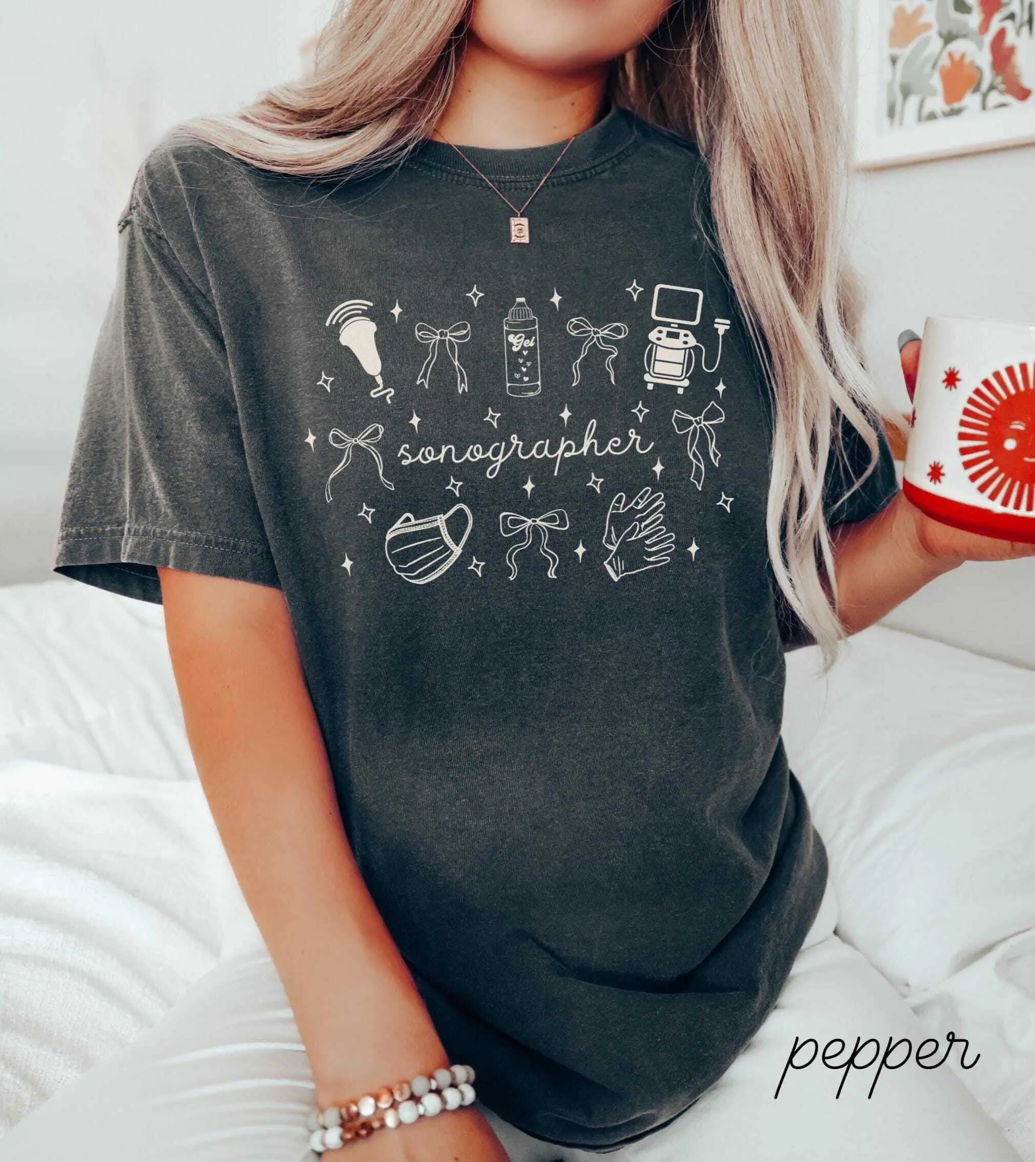Sonographer Shirt • Coquette Ultrasound Tech Work Tshirt • Sono Tech Gifts • Ultrasound Technologist Tee • Radiology Gift
