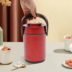 CNCEST 3-Tier Insulated Lunch Box, Stainless Steel Food Storage 67oz Vacuum Insulated for Hot & Cold Meals Portable for Office, School, or Outdoor Use Tableware