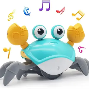 Electric Crab Design Musical Toy, Creative Interactive Crab Crawling Toy, Automatic Sensing Crawling Music Toy, Fun Gift for Boys & Girls