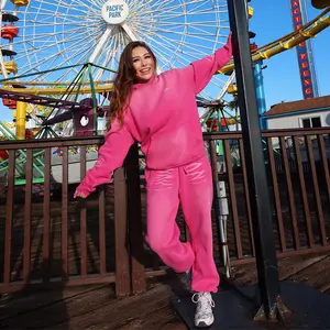 Hoodie+Sweats Set (Pink)