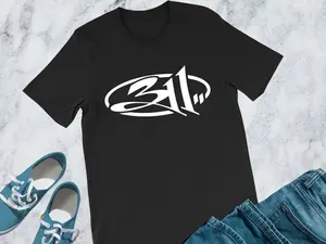 311 Band Logo Shirt Gift Birthday T Shirt ROCK T SHIRT Sweatshirt Unisex T-Shirt Vintage Tee Hard Rock 311 Concert Tour three eleven tee Classic Cotton Medium Menswear