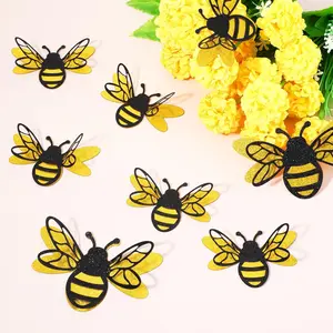 X-WPA30 3D Bee Wall Stickers 2 Sizes Double Layer 3D Bee Stickers Self-Adhesive Honey Bees Wall Decor for Home Room Bedroom Living Room Party Decoratio (24 Pcs)