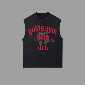 [GoldenIron]  Gold's Gym Lifting Club Bodybuilding Retro Unisex Red Washed Tank top, T-Shirt , 100% Heavy Cotton Gold's Gym Workout Hoodie Tee, Men's Sport Outfit, Gym Men's Hoodie T-shirt - Tank Top, Muscle Training Shirt, Gift for man