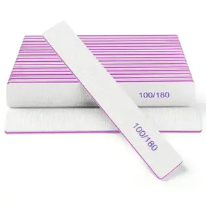 18 Pack Nail Files, 100/180 Grit Double Sides Nail File Manicure Tools, Emery Board Nail File for Natural Nails and Acrylic Nails, Professional Nail File Kit