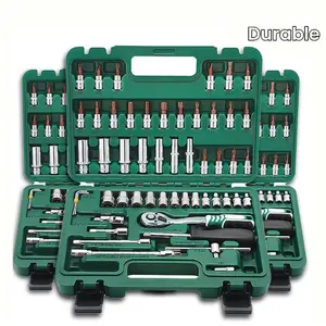 53 piece 53-Piece Ratchet Socket Wrench Set: Automotive Repair Tool Kit with Multifunctional Socket Wrench for Car, Truck, and Motorcycle