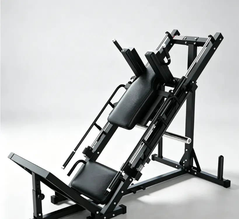 45 Degree Leg Press Hack Squat Machine, 2‑in‑1 Leg Exercise Combo Machine, Heavy‑Duty Steel Home Gym Equipment, Multi‑Function Lower Body Strength Training Machine for Home & Garage Gym, Leg Press and Hack Squat Fitness Equipment