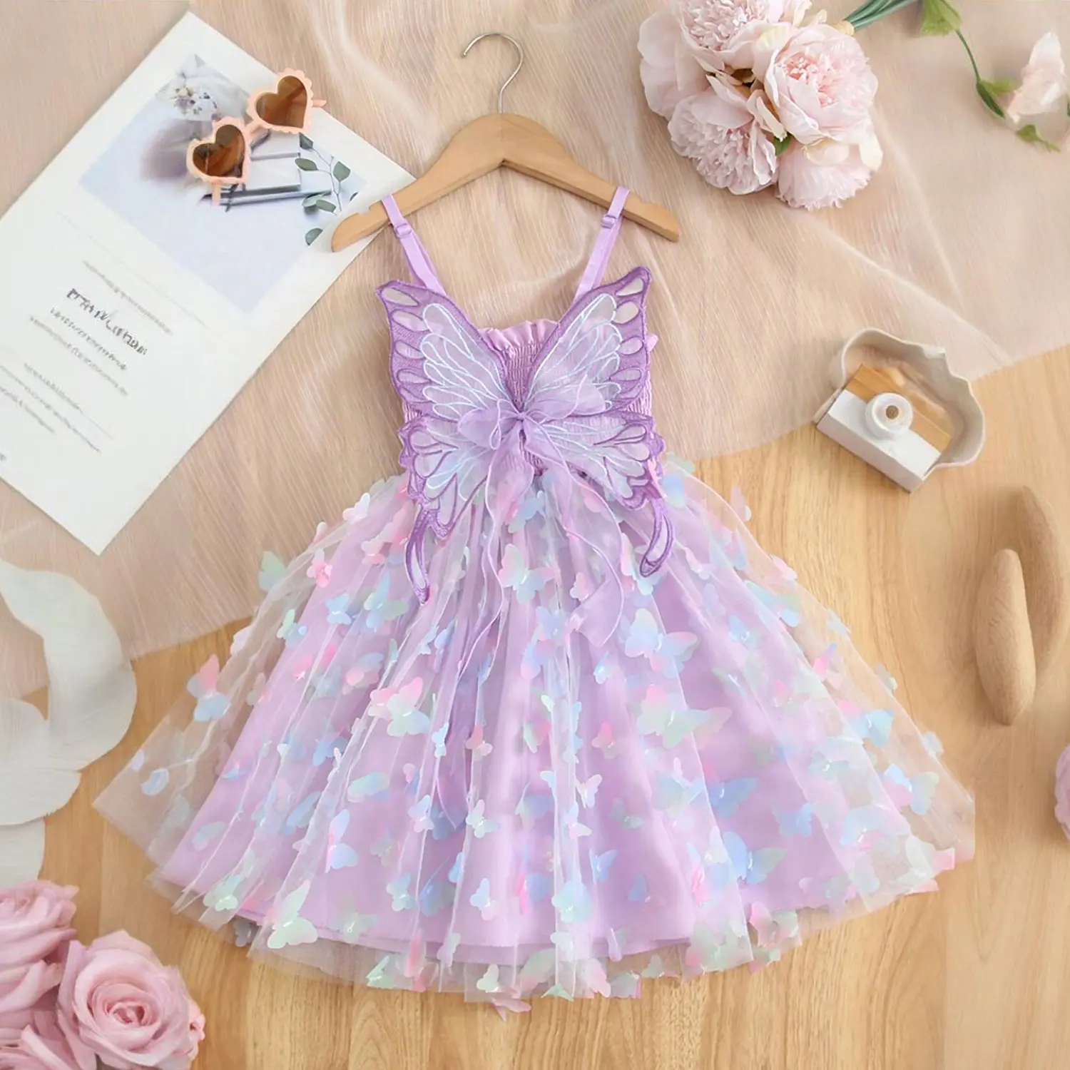 princess easter dresses Gzbliryd Little Girl Easter Dresses Short Sleeved Small Floral Princess Style Casual Fall Winter Holiday Flower Dress for Girls Summer Outfits Beach