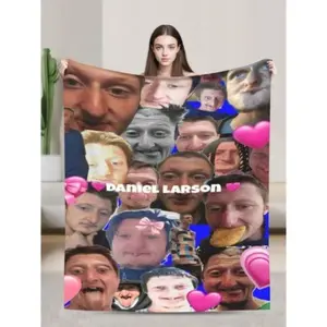 Daniel Larson Anime Blanket - Cozy Plush Flannel Fleece for Girls Boys Bed Sofa Decor Halloween Christmas Gift