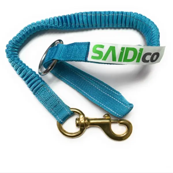 SaidiCo 56" Bungee ChainSaw Strap with 2" Ring & 225 Snap Durable Nylon Rope Hand Woven Marine Adjustable Ropes Heat-Sealed Ends