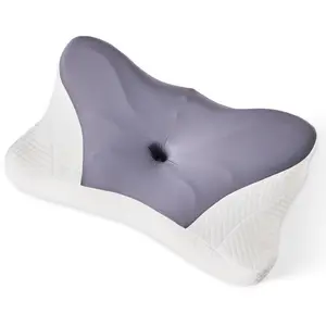 Textiles Soft Furnishings Bedding Contour Neck Pillow with Breathable Pillowcase, Memory Foam Neck for Side, Back, and Stomach Sleepers