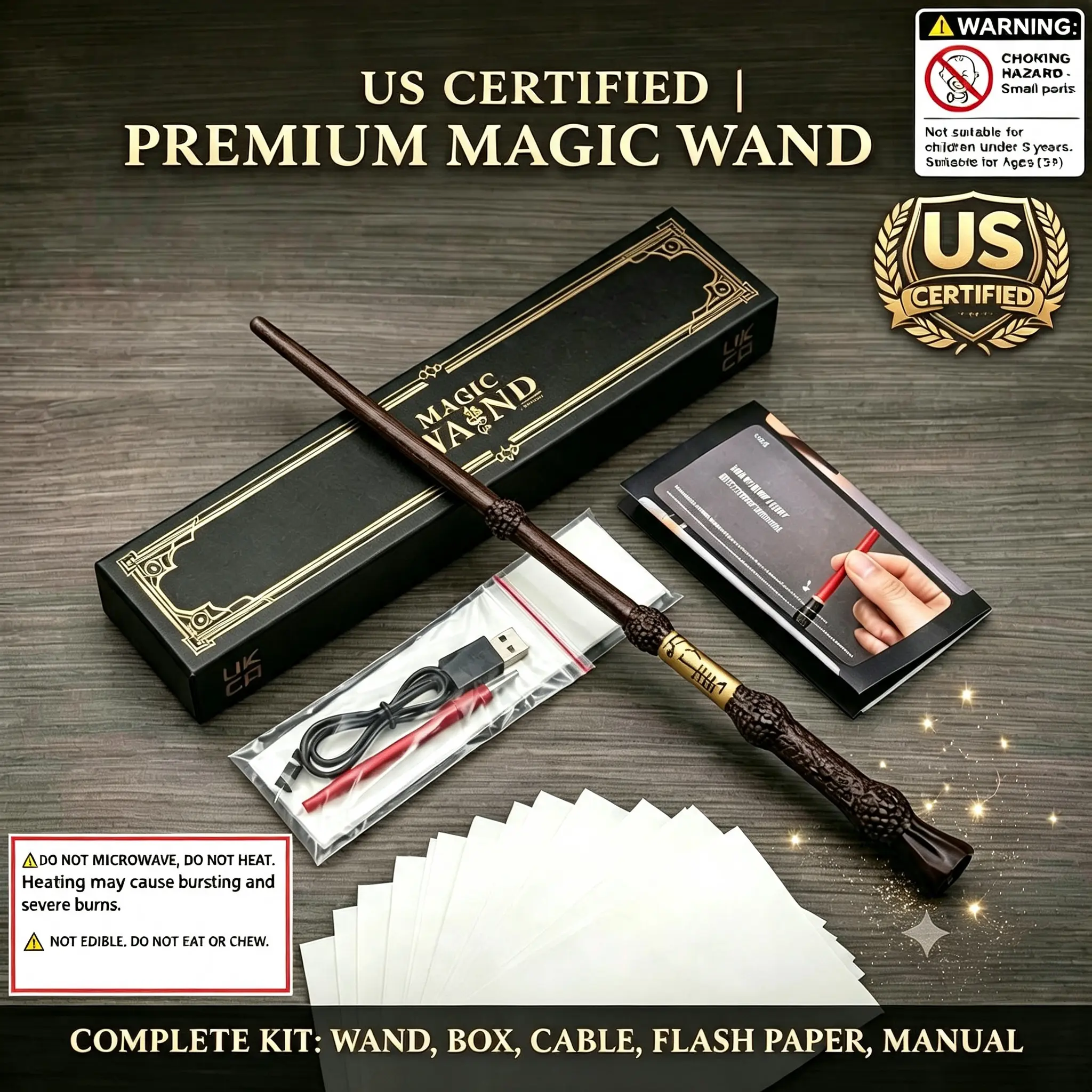 Exquisite Detailed Resin Wizard Magic Wand Cosplay Prop - Novelty Toy for Teens, Ideal for Halloween Costume Parties, Cosplay Events & Hobby Collectibles