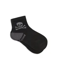 Nessa  Quarter Sock - Organic Cotton Seamless Double Cushioned Breathable Knee High Socks Ribbed Cuff Design Comfort Fit, Alt Sock, Skull Sock, Black Socks, Fashion Socks, Cute socks, Soft Comfy socks For Men And Women