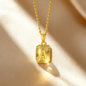18K gold-plated copper Aurum Chic letter necklace featuring a striking “A” pendant. Stylish, versatile, and finely crafted—perfect for daily wear, parties, or outfit pairing. Suitable for outdoor use and an ideal gift for Black Friday and Christmas.