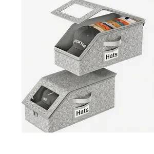 Stackable Hat Storage Boxes for Baseball Cap ,Holds Up to 24 Hats – Durable 【Mother's Day Gift】