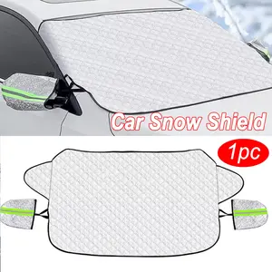 Windshield Cover for Snow and Ice, UV Protection, Rear View Mirror Guard, Wind Shield Sunshade, Fits Most Cars, 1 Piece