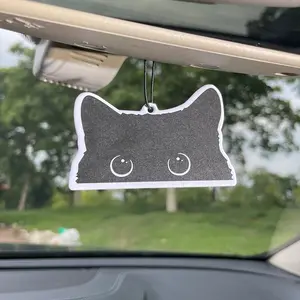 Car Air Freshener Vent Clip, Cat Design, Japanese Cartoon Anime Scented Hanging Decoration, Car Fragrance for Car Interior Decor