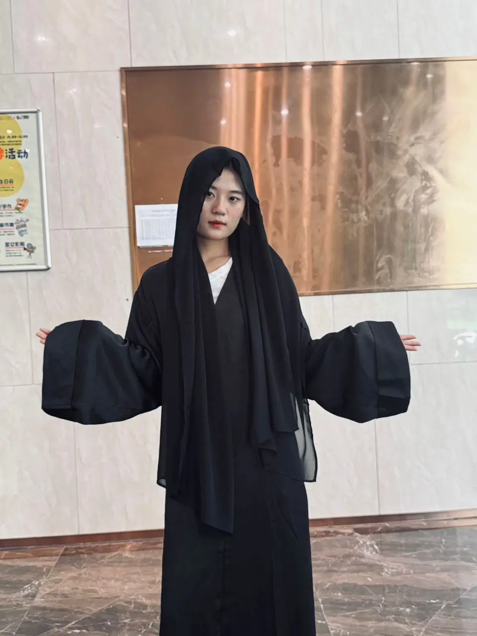 plain abaya with silk fabric