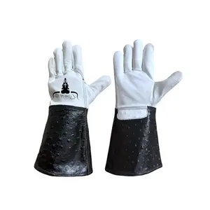 Black Ostrich Textured Welding Gloves 777's