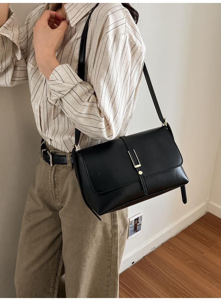 Vintage French Style Women’s Work Bag | Chic Commuter Shoulder & Crossbody Square Handbag | Elegant Minimalist Designer Purse | Versatile Everyday Fashion Bag