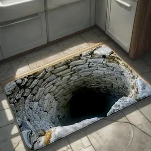 ​Realistic Ground Crack Doormat - All Weather Non Slip Entrance Mat for Indoor Outdoor Porch Patio Decor​