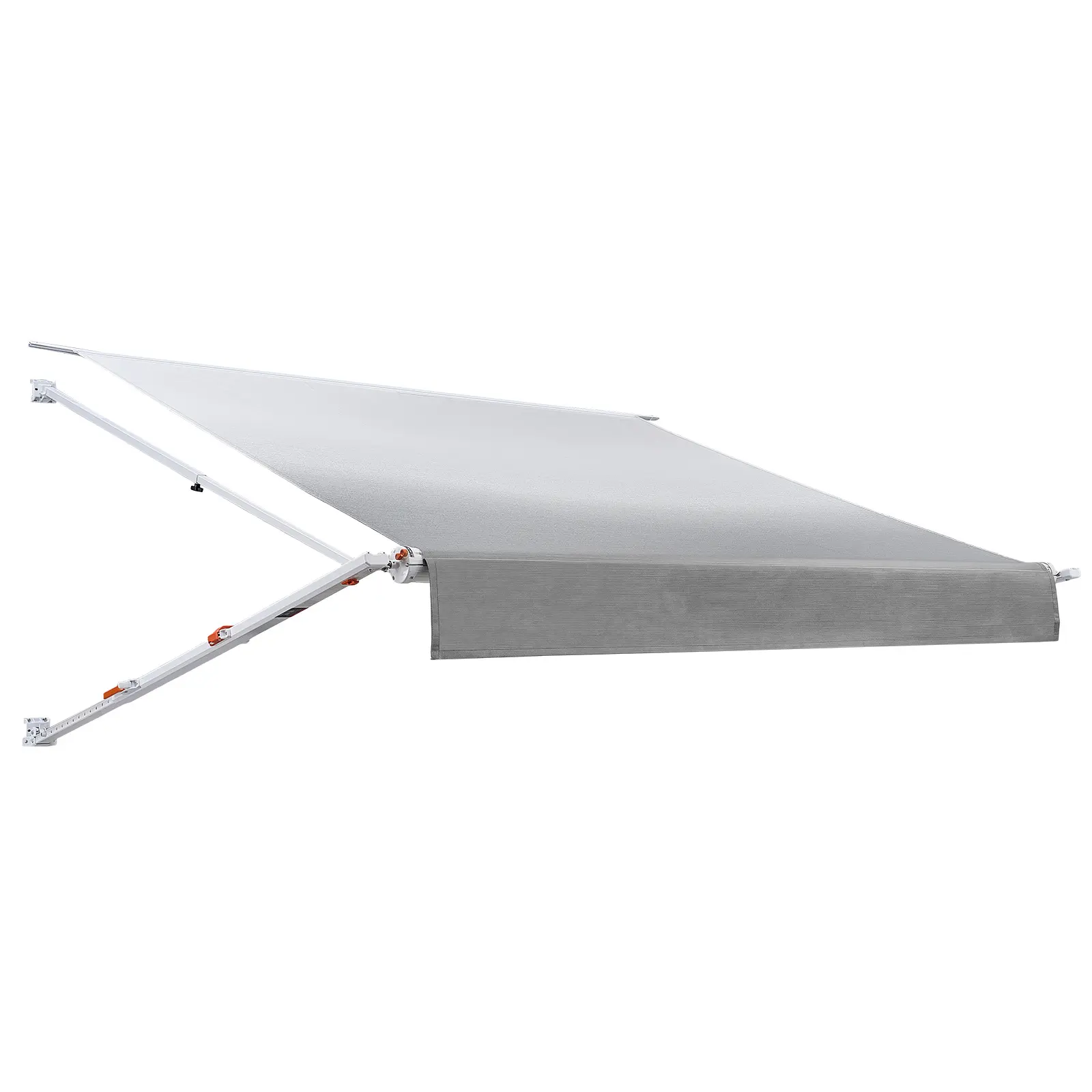 Manual RV Awning Complete Kit, 10.12FT Retractable RV Awning with Aluminum Alloy Frame & Waterproof PVC Fabric, Outdoor Camping Trailer Awnings Fit Most RVs (10FT Type, Gradient Gray)