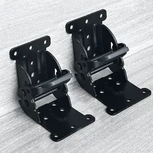 2/4 Pack Table Leg Folding Brackets for Extension Support, Locking Hinges for Table Legs, Bed Leg and Workbench Use