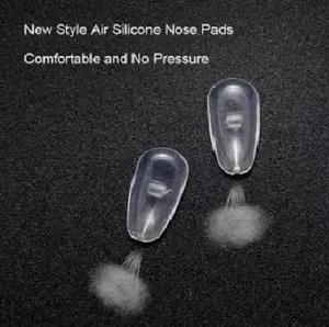 Soft Comfortable Eyeglasses Nose Pads - 8 Pairs 16 Pcs Push In No Screw Silicone Air Chamber Cushion Anti Slip for Glasses Sunglasses Replacement Parts