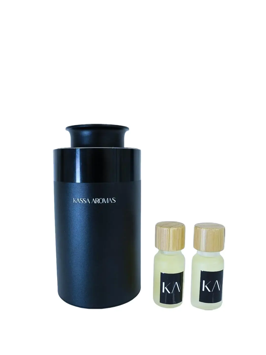 Kassa Aromas H14 Portable Waterless Scent Diffuser Aroma Starter Set for Car, Home and Office with 2 Mini Fragrance Oils, 15 ml Each