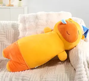 [New Year's gift] MINISO Capybara Lulu Plush Toy Sleeping Pillow Cushion Cute Capybara Doll, Skin-friendly and Soft, Delicate and Smooth, Full and Plump, Adorable Details, Exclusive Fashion