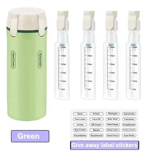 Travel Bottle Set with Four 30ML Plastic Bottles, Ideal for Lotion, Shampoo, Serum, Toner, Perfect for Travel and Outdoor Activities, Durable