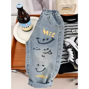 Graffiti Long Pants, Stylish And Casual Denim for Kids