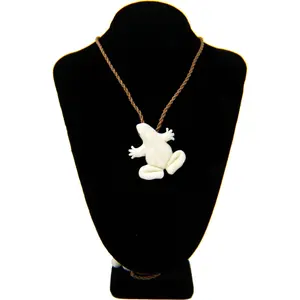 White Bone Frog Necklace