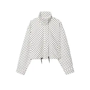 Summer Women's Polka Dot Blazer Jacket, Y2KStreet Style Spot Design, Fashionable Long SleeveTop for Casual & Vacation Wear.western outfit women | cute fall outfits | comfort hoodies | sweatshirts women