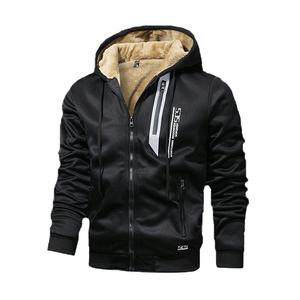 Men's Black Zip-Up Sherpa-Lined Hoodie - Medium, Cool Design, Warm & Comfortable, Machine-Washable Men's Hoodies for Autumn, Ideal for Layered Fall Outfits, Streetwear Tops to Pair with Leggings, Jeans