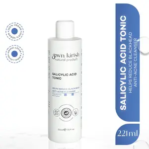 Gew'n Kirish Salicylic Acid Tonic 7.5 fl oz - Anti-Acne Cleanser with Chamomile & Glycerin for Oily & Normal Skin - Moisturizing & Antibacterial Formula