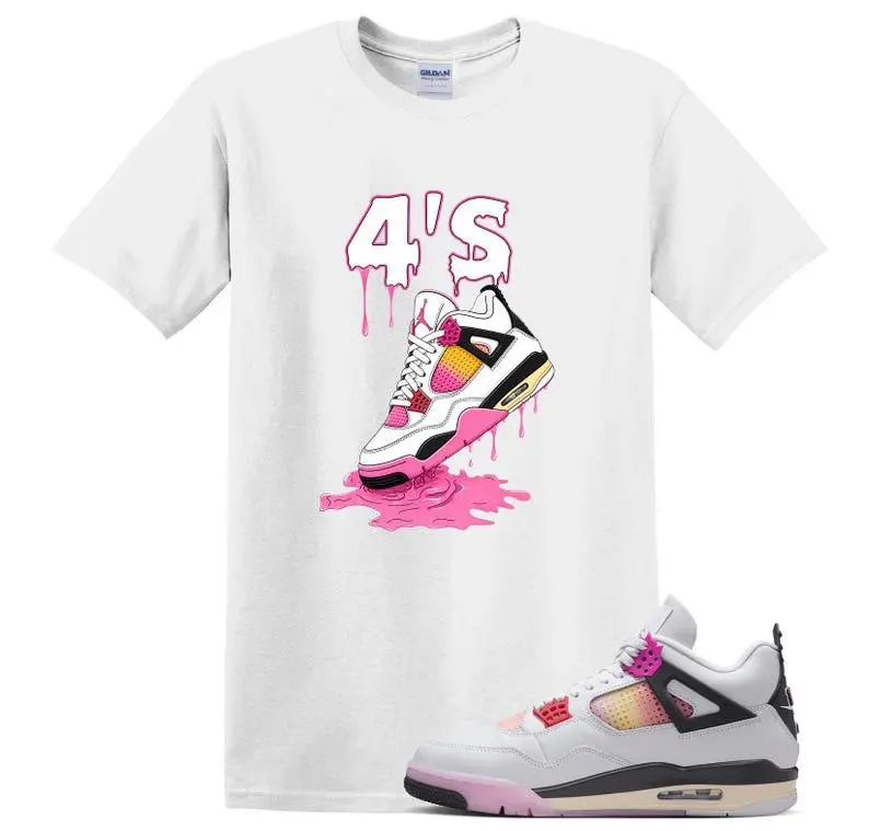 4s Comic Matching T Shirt, Dripping Shoe Graphic Shirt, 90s Hip Hop Tee, Gift For Women and Man, Unisex T-Shirt, Sneaker Head Gift
