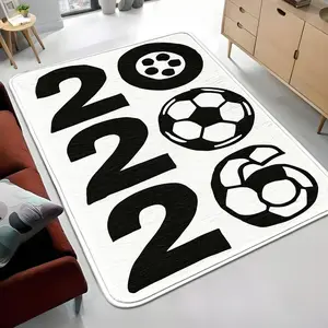 2026 World Cup Football Theme Rug, Anti-Slip Mat, Home Decor for Living Room Bedroom Entrance, Soft Comfortable