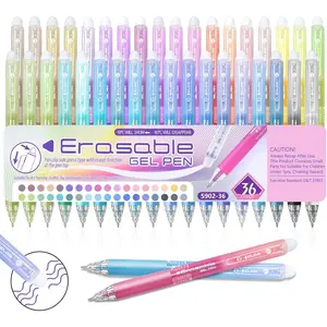 Erasable Gel Pen 36 Colors, Retractable Clicker 0.7mm Fine Point, Assorted Colors Inks, Make Mistakes Disappear, Erasable Gel Pens  for Writing, Drawing & Planners