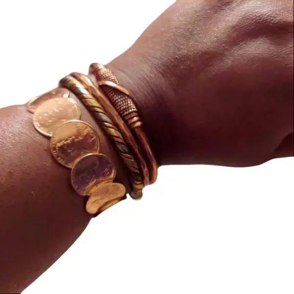 Genuine Copper Penny Bracelet – Welded Vintage Pennies, Never-Broke Design