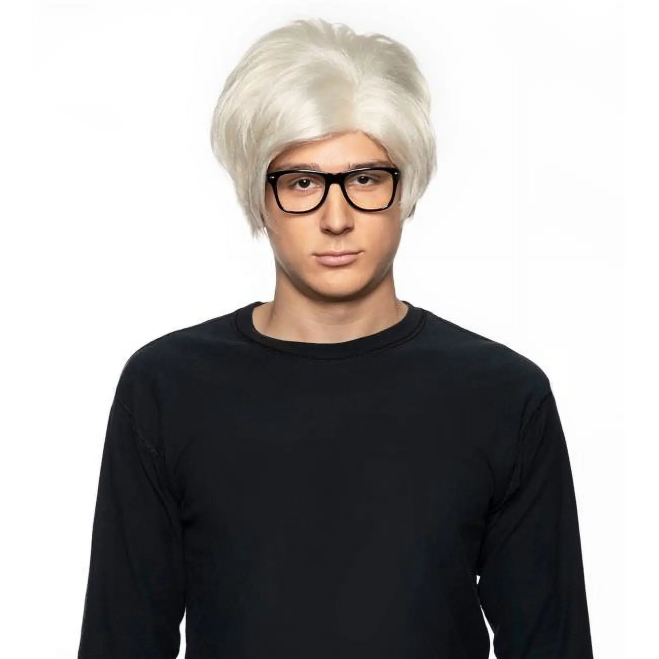212 MAIN Straight Synthetic Costume Wig - Blonde, Andy Warhol Artist Look, Disco Theme, Unisex Fashion Accessory, Straight Synthetic Wigs, Synthetic Hair Pieces