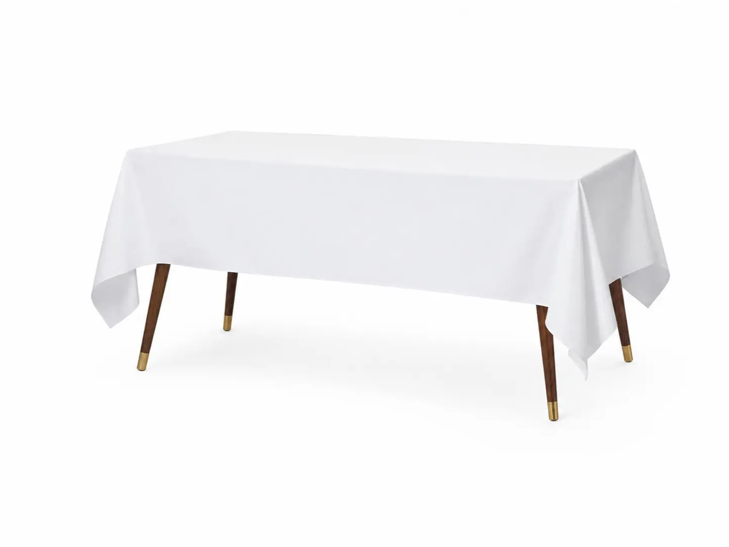 Kichly White Polyester Rectangle Tablecloth - Stain-Proof, Silky-Smooth, Machine-Washable Polished Table Cover for Outdoor, Ceremony Use